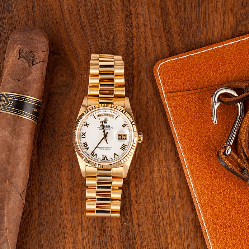 Rolex Presidential 18238 White Roman Dial