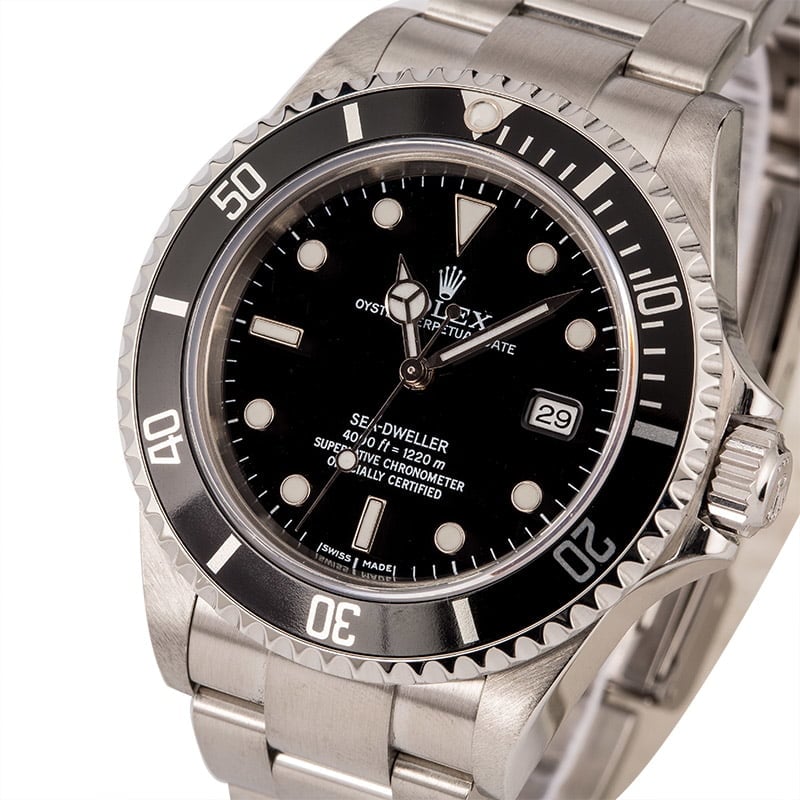 Pre Owned Rolex Sea-Dweller 16600 Black Dial