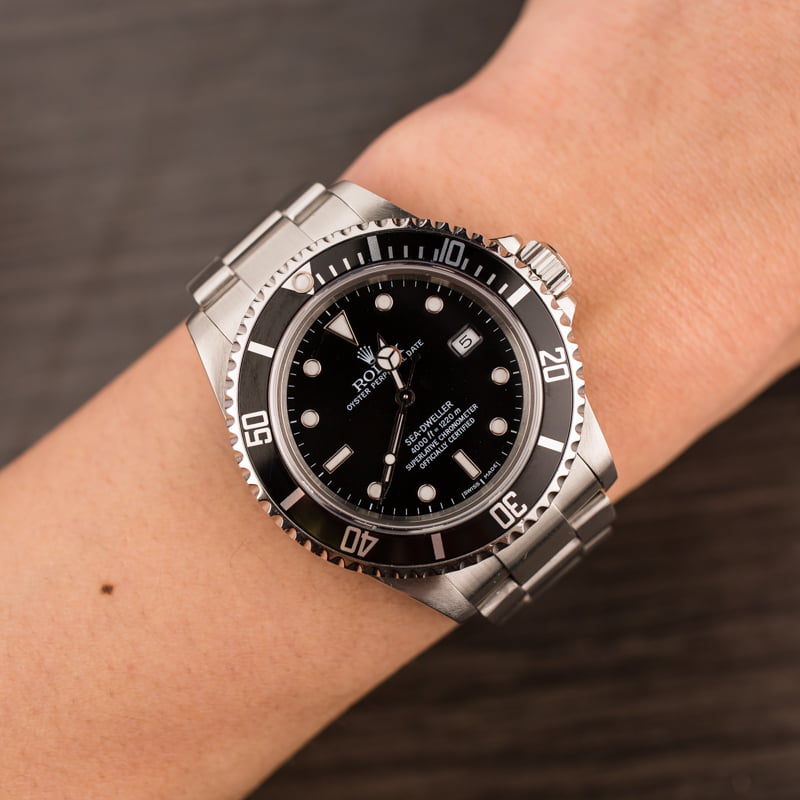 Used Rolex Sea-Dweller 16600 Black Luminescent Dial