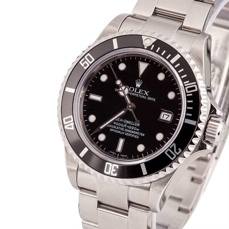 Pre-Owned Rolex Sea-Dweller 16600 Luminescent Black Dial