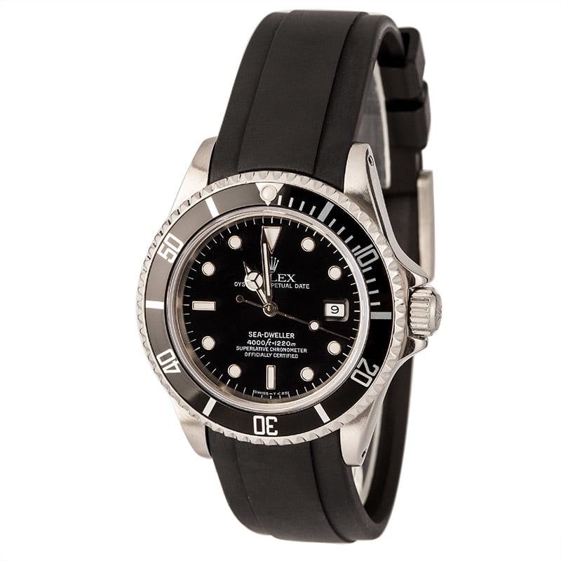 Pre-Owned Rolex Sea-Dweller 16600 Rubber Strap