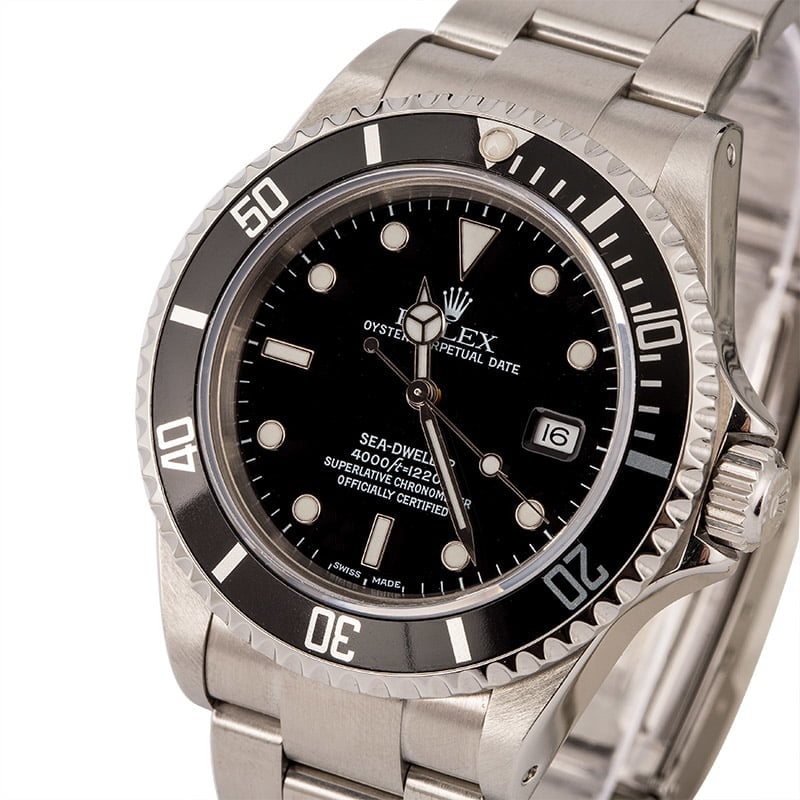 Pre Owned Rolex Sea-Dweller 16600 Black Luminescent Dial