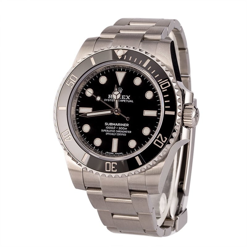 Rolex Submariner 114060 No Date Ceramic Model