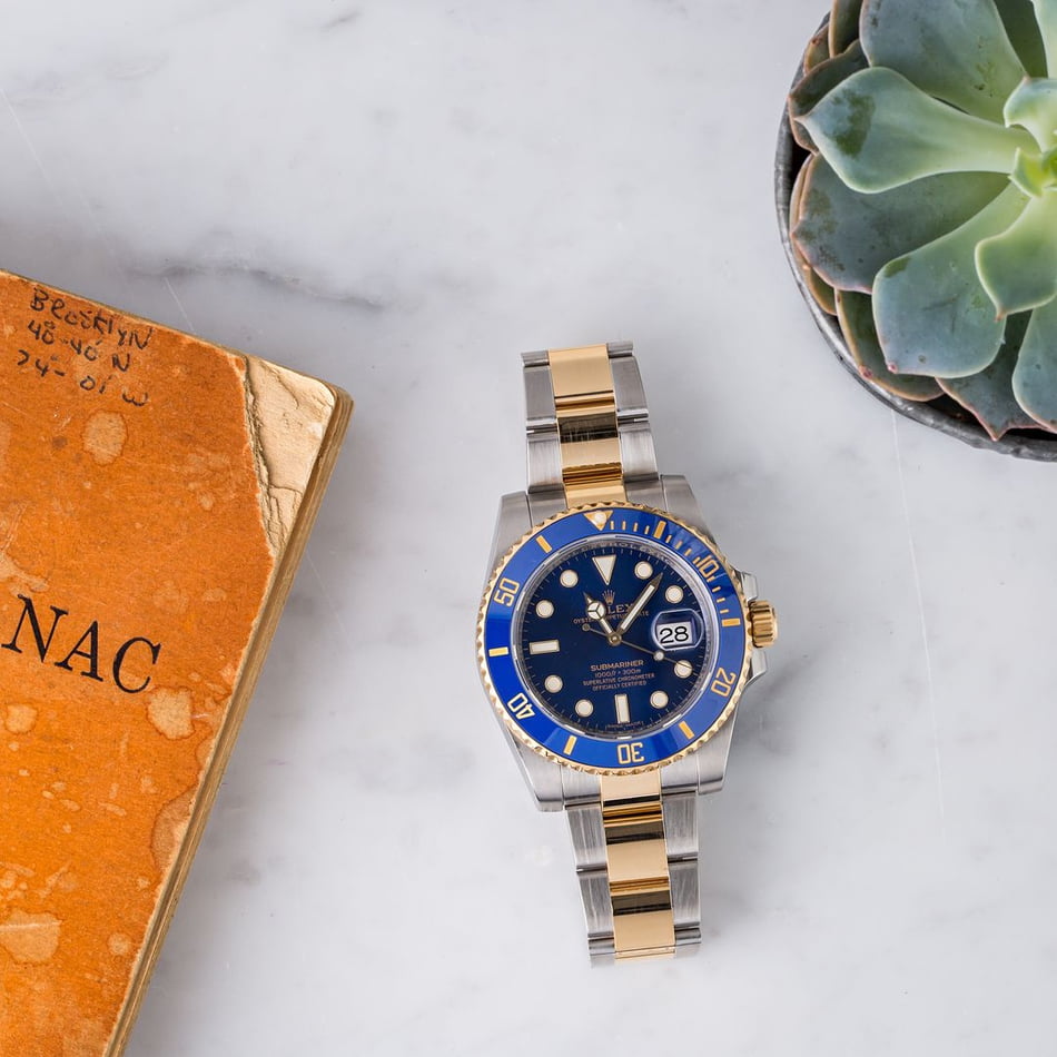 Rolex Submariner 116613 Sunburst Blue Two Tone