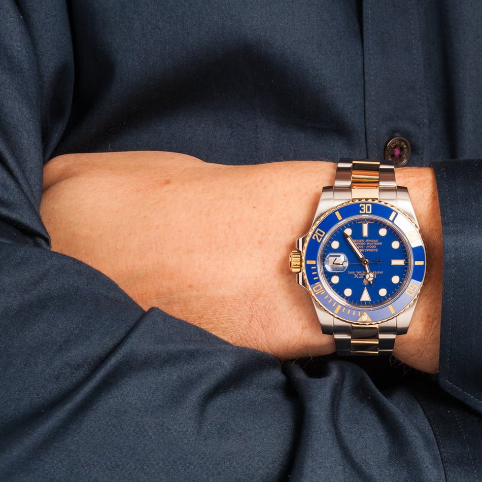 Used Rolex Submariner 116613LB Blue Dial