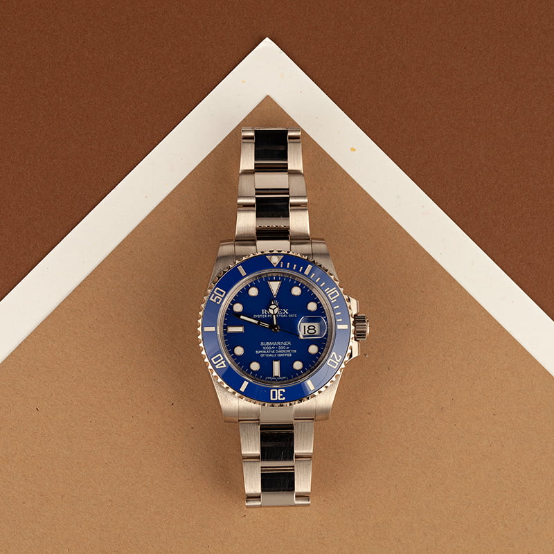 Pre-Owned Rolex Submariner 116619 Blue Bezel