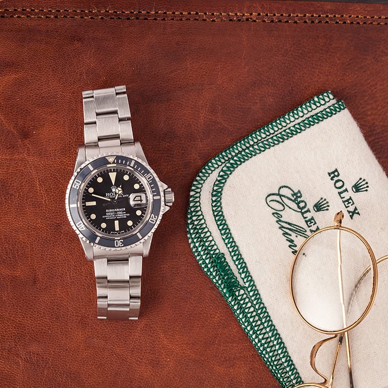 Vintage 1975 Rolex Submariner 1680 Black Bezel