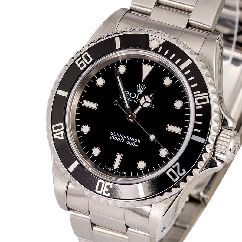 Used Rolex Submariner 14060 Black Dial Steel Oyster