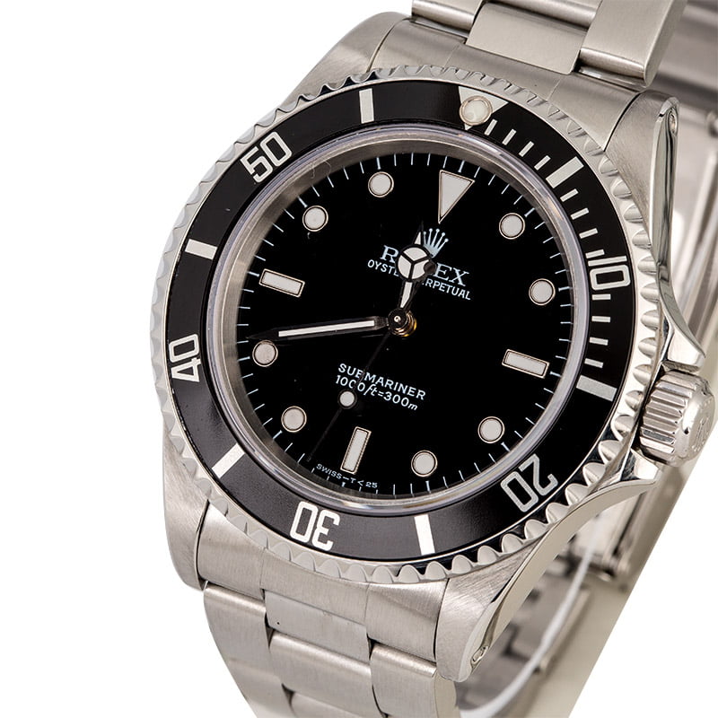 Certified Rolex Submariner 14060 Steel Oyster