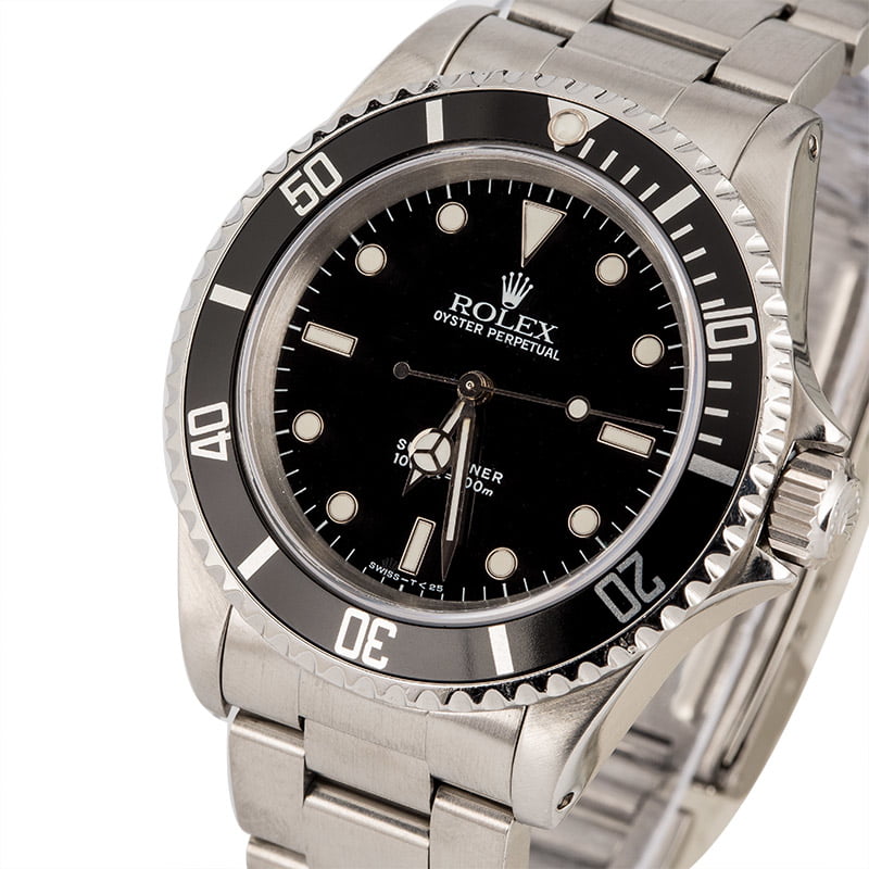 Used Rolex Submariner 14060 Timing Bezel Watch