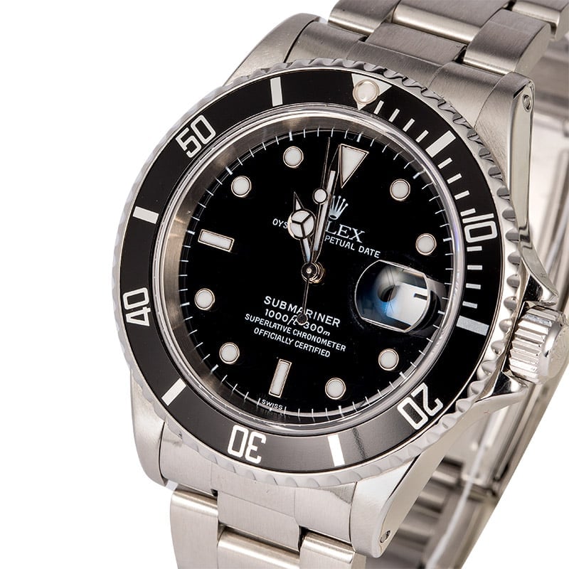 Rolex Submariner 16610 Black Diving Bezel