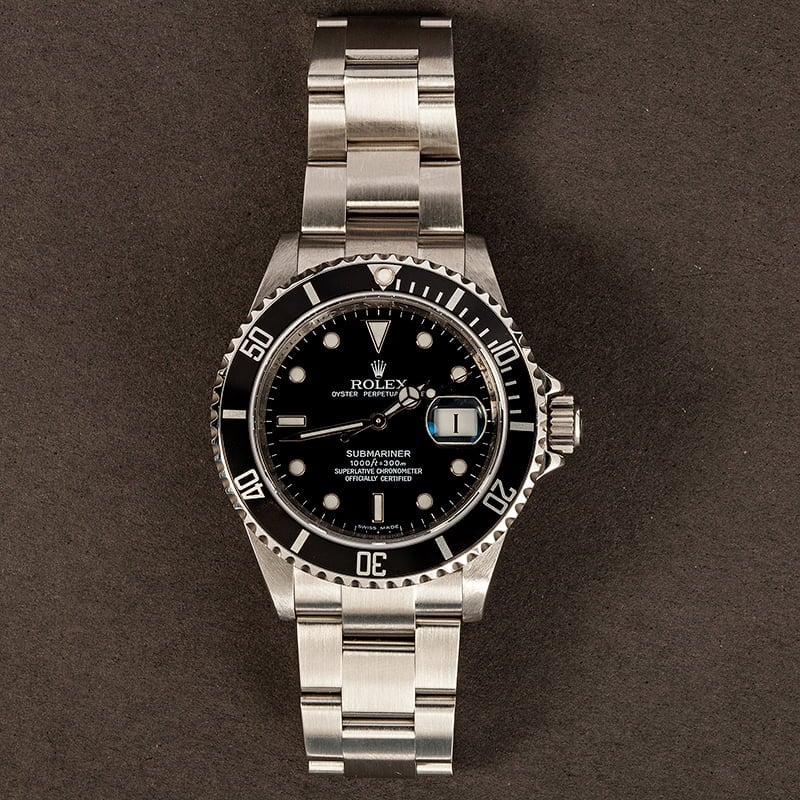 Men's Rolex Submariner 16610 Steel Bracelet