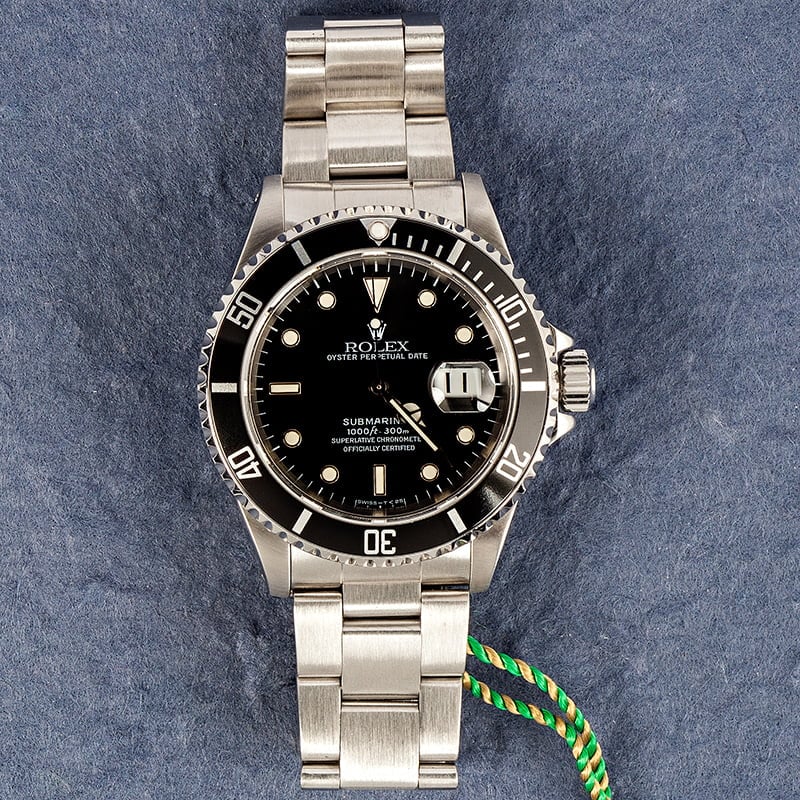 PreOwned Rolex Submariner 16610 Steel Dive Watch