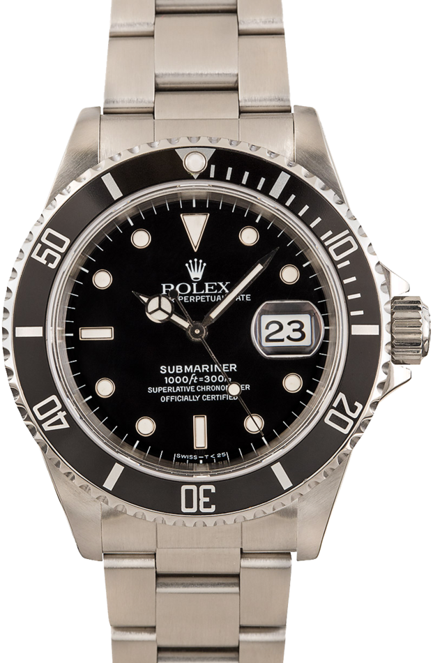 Mens Rolex Submariner 16610 Black 1