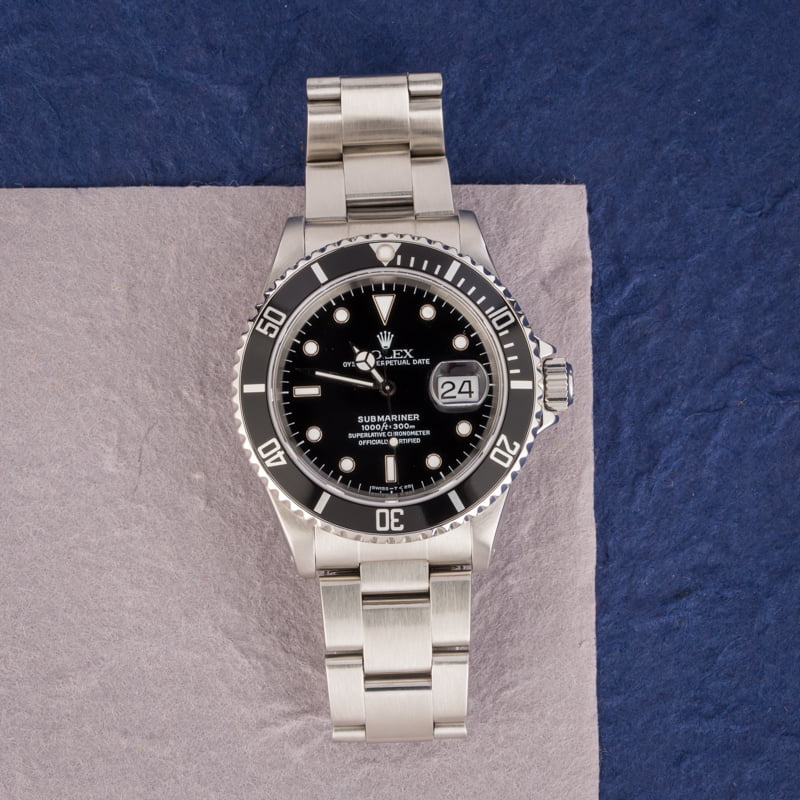 Used Rolex Submariner 16610 Black