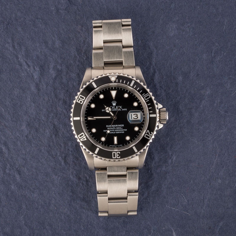 Rolex Submariner 16610 Black Dial Men's Watch