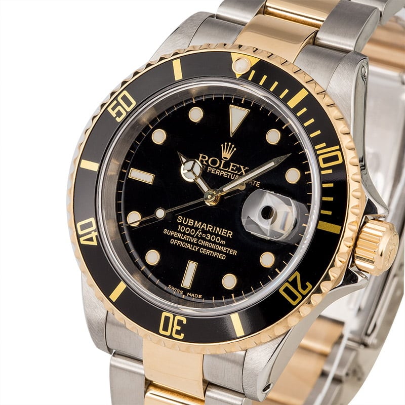 Men's Rolex Submariner 16613 Two Tone Watch