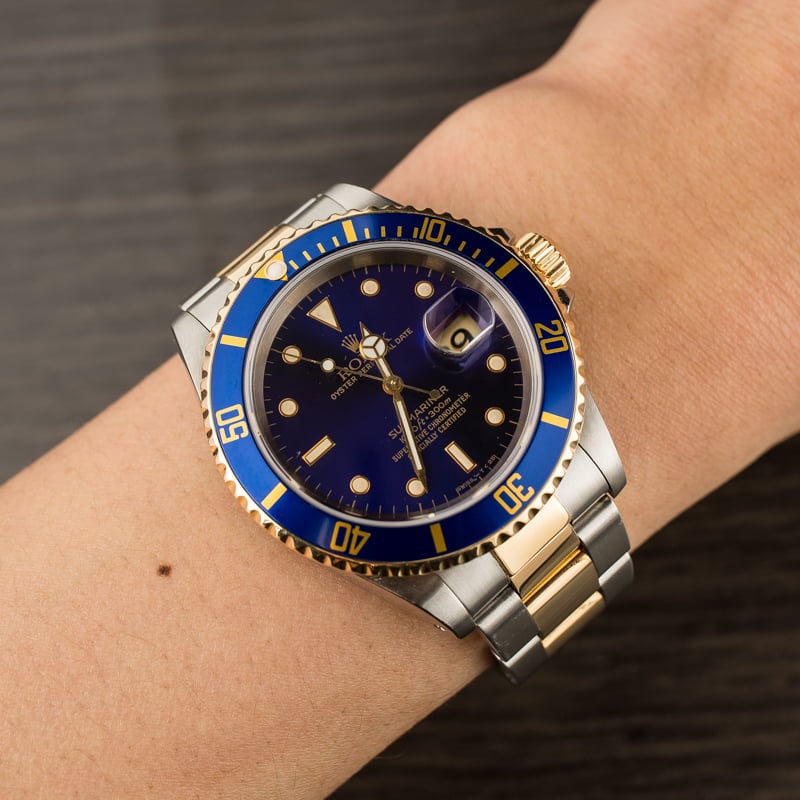 Pre-Owned Rolex Submariner 16613 Faded Blue Dial