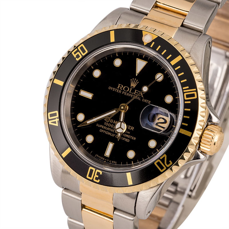 Rolex Submariner 16613 Two Tone Oyster with Black Dial | Bob's Watches ...