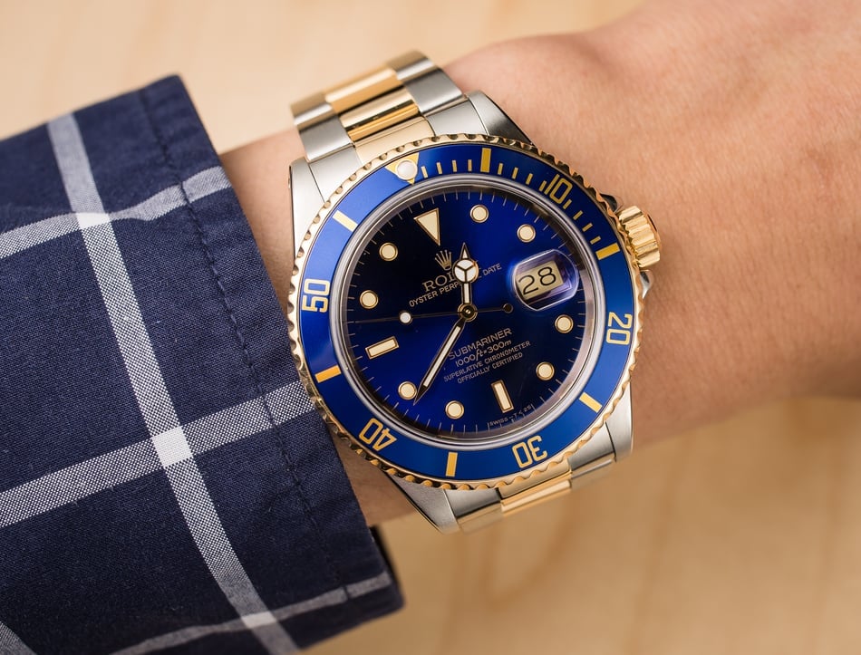 Rolex Submariner 16803 Blue Dial Two-Tone