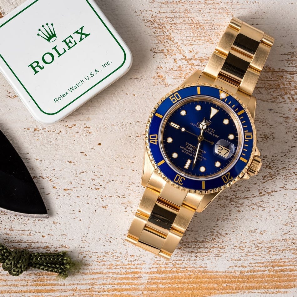 Men's Rolex Submariner 16808 Blue