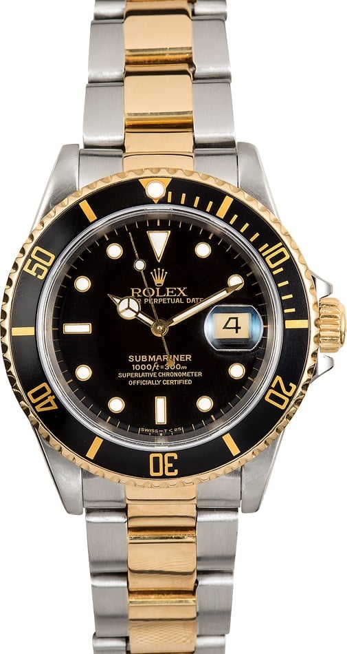 Rolex Submariner TwoTone Black 16613