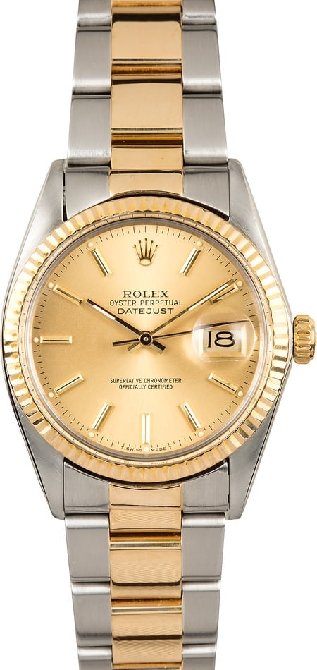 Rolex Two-Tone Datejust 16013 Oyster