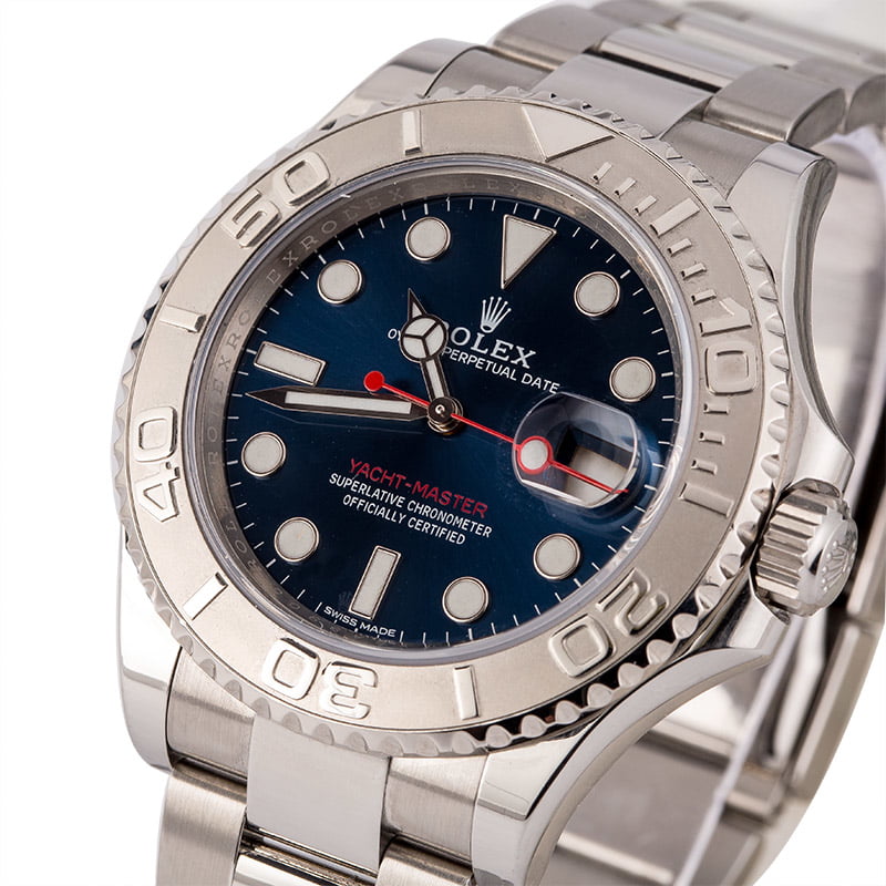 Used 40MM Rolex Yacht-Master 116622 Blue Dial