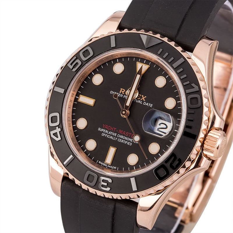 Pre-Owned Rolex Yacht-Master 116655 Black Ceramic Bezel