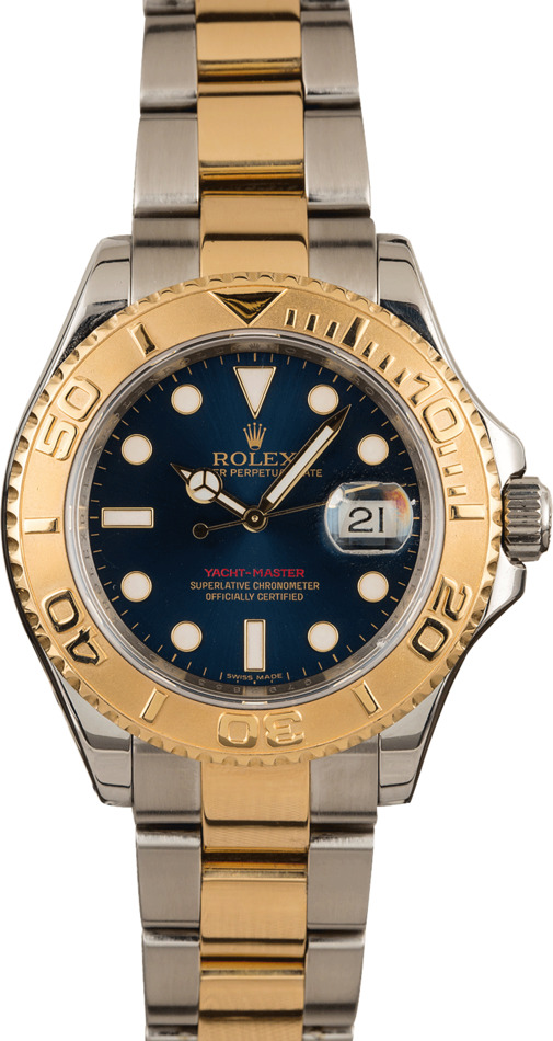 Rolex Yacht - Master Steel & Gold Men's 2-Tone Watch Blue Dial 16623