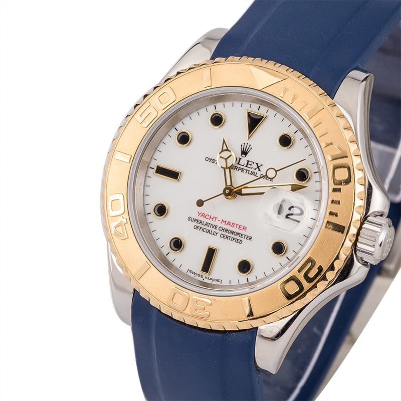 Pre Owned Rolex Yacht-Master 16623 Blue Rubber Strap