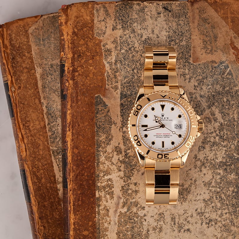 Pre Owned Rolex Yachtmaster 18k Yellow Gold 16628