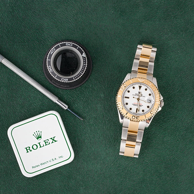 PreOwned Rolex Mid-Size Yacht-Master 168623 White Dial