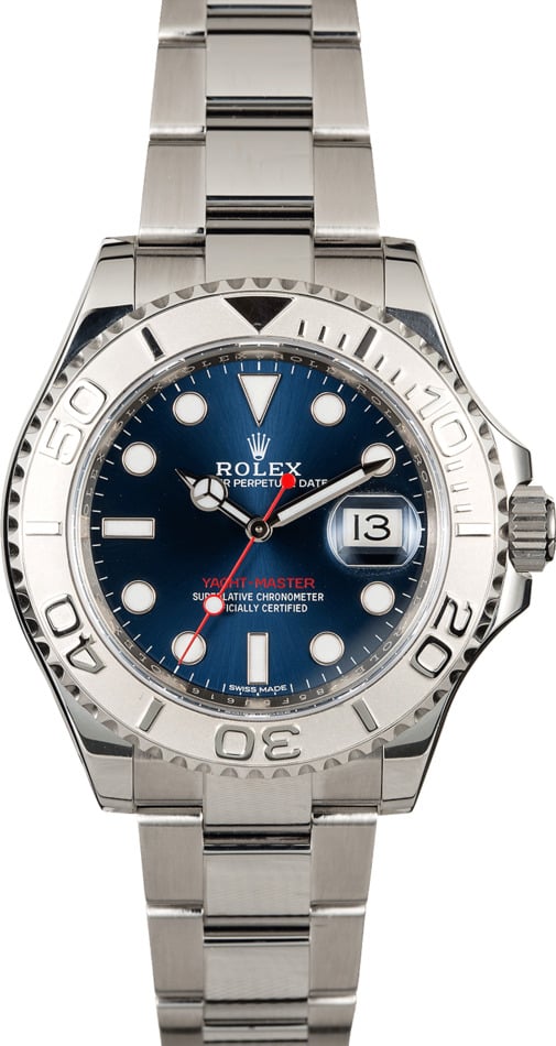 Rolex Yacht Master 116622 Blue Dial with Black Bezel In Steel