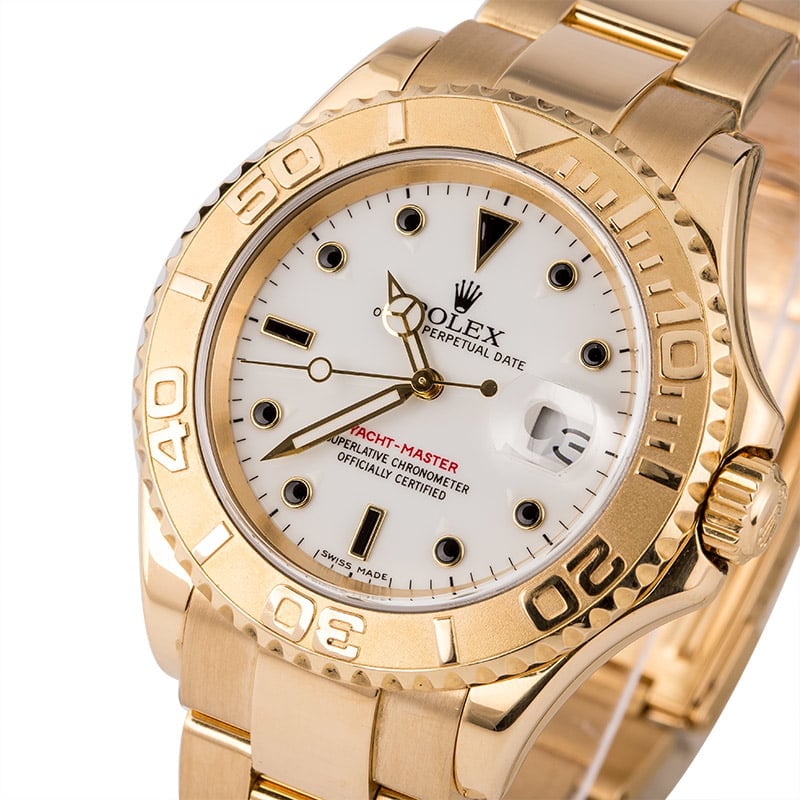 Pre-Owned Rolex Yachtmaster 16628 White Dial 40MM