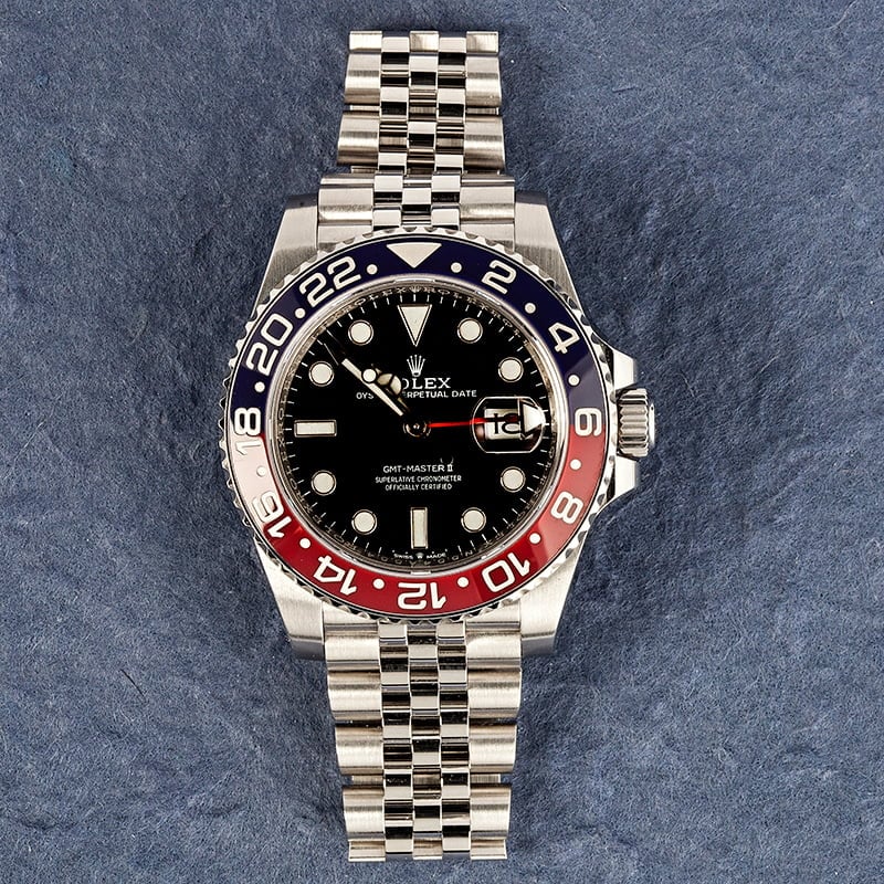 Pre-Owned Rolex GMT-Master II Ref 126710 Ceramic 'Pepsi' Steel Jubilee Bracelet T