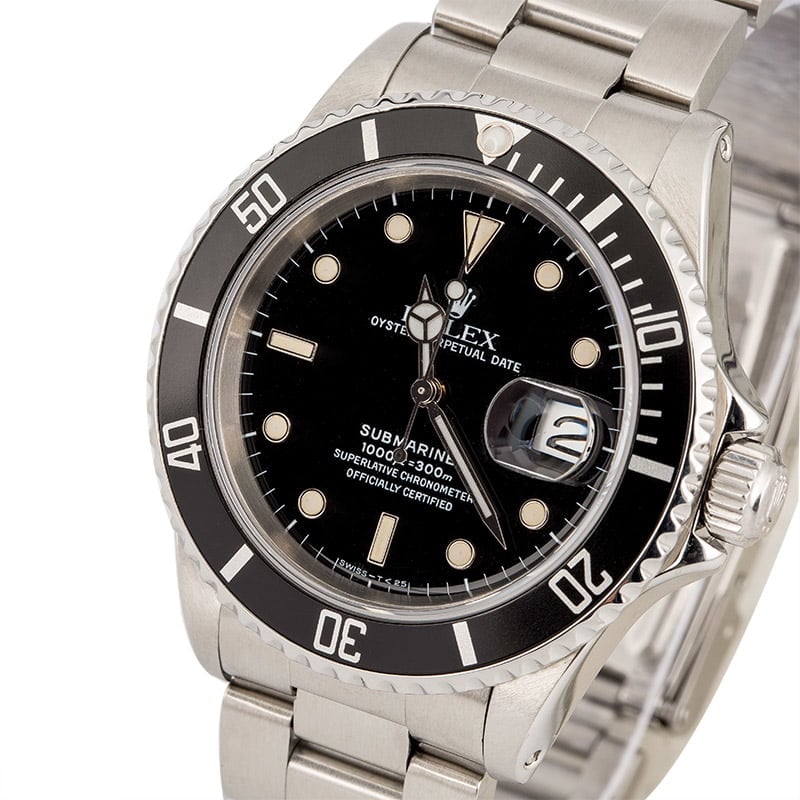 Pre Owned Submariner Rolex Black 16610