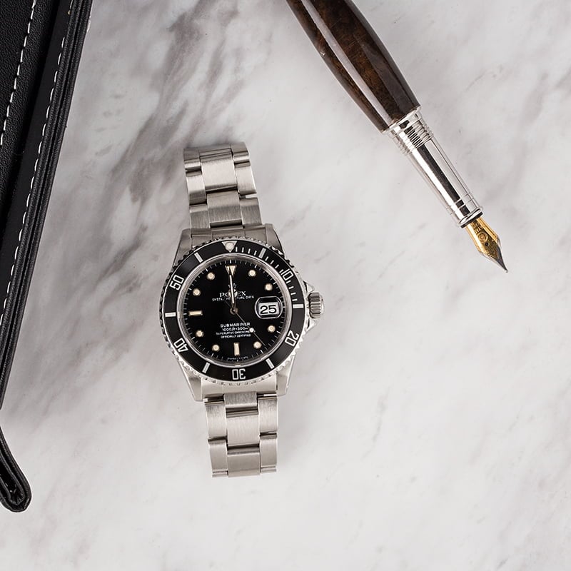 Pre Owned Submariner Rolex Black 16610