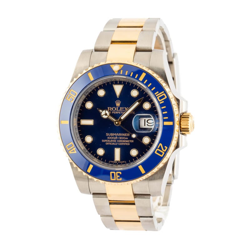 Used Rolex Submariner 116613 Blue Ceramic Bezel