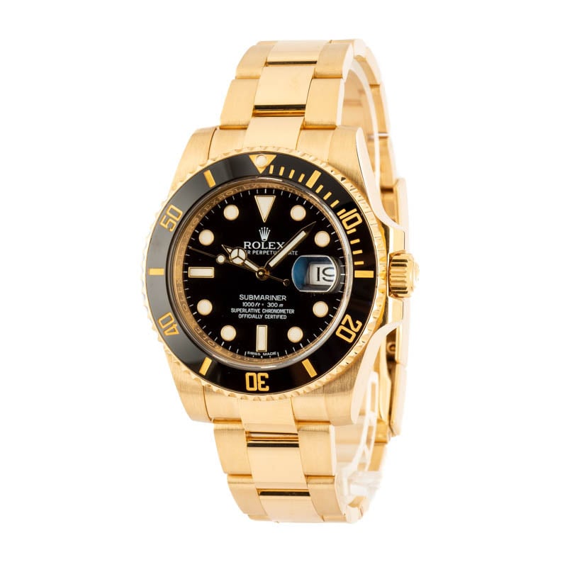 Rolex Submariner ref 116618 18k Yellow Gold