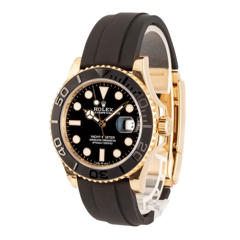 Rolex Yacht-Master 42 Black Dial 18k Yellow Gold Men's Watch 226658