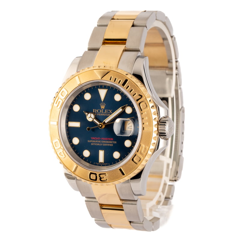 SOLD] ROLEX OYSTER PERPETUAL YACHT-MASTER HALF-GOLD BLUE Ref 16623