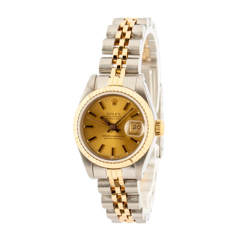 Rolex Two-Tone Ladies Datejust 69173 Champagne