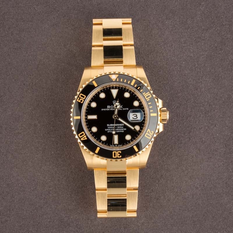 Mens gold rolex submariner best sale