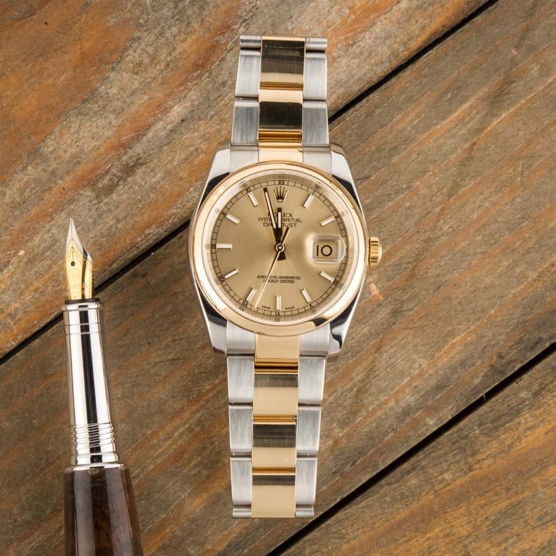 Pre-Owned Rolex Datejust 116203 Champagne Index