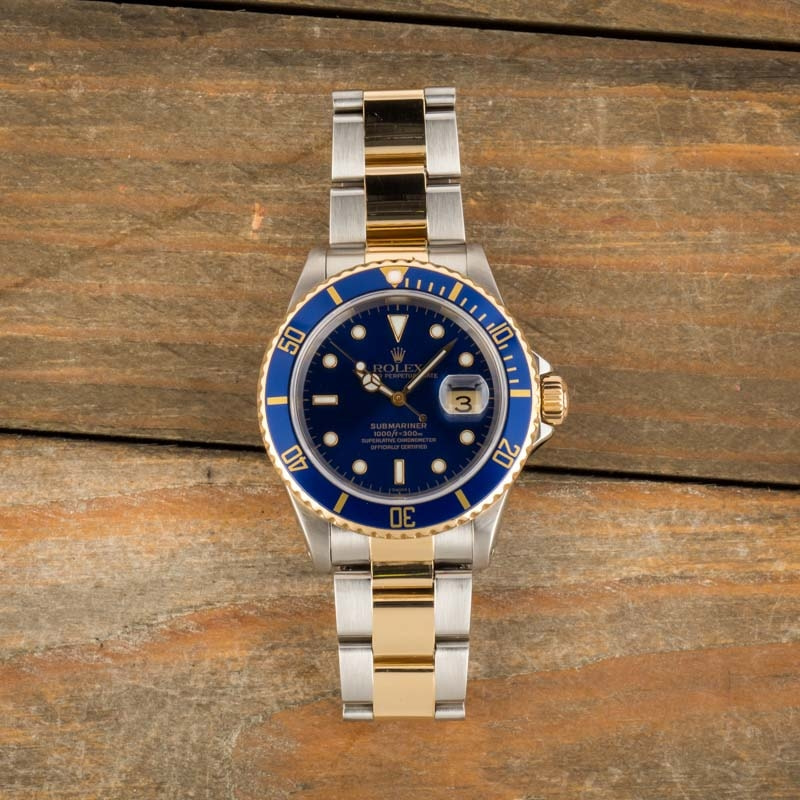 Two Tone Submariner 16613 Blue