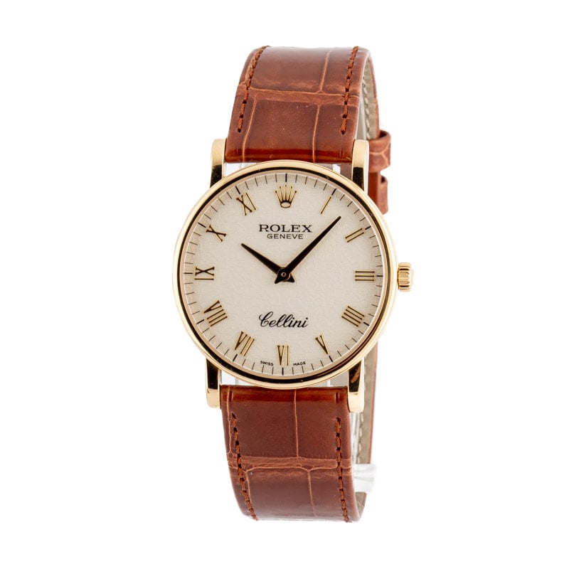 Pre-owned Rolex Cellini 5115 18k Yellow Gold