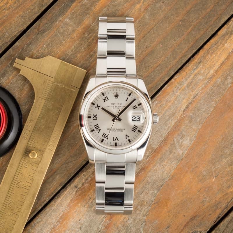 Rolex Date 115200 Silver Dial