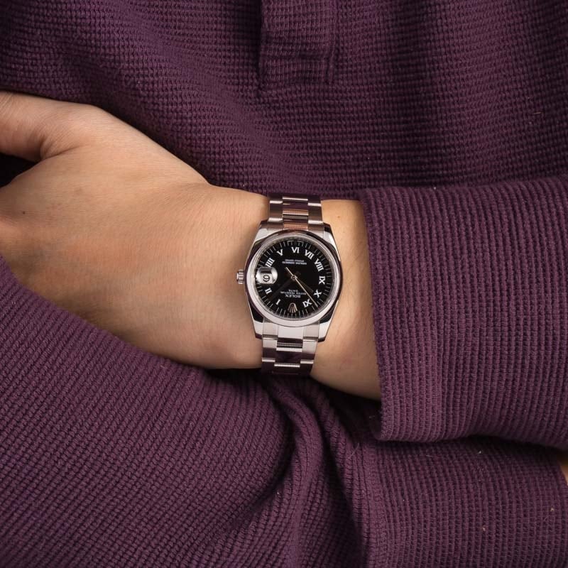 Rolex Date 115200 Black Dial