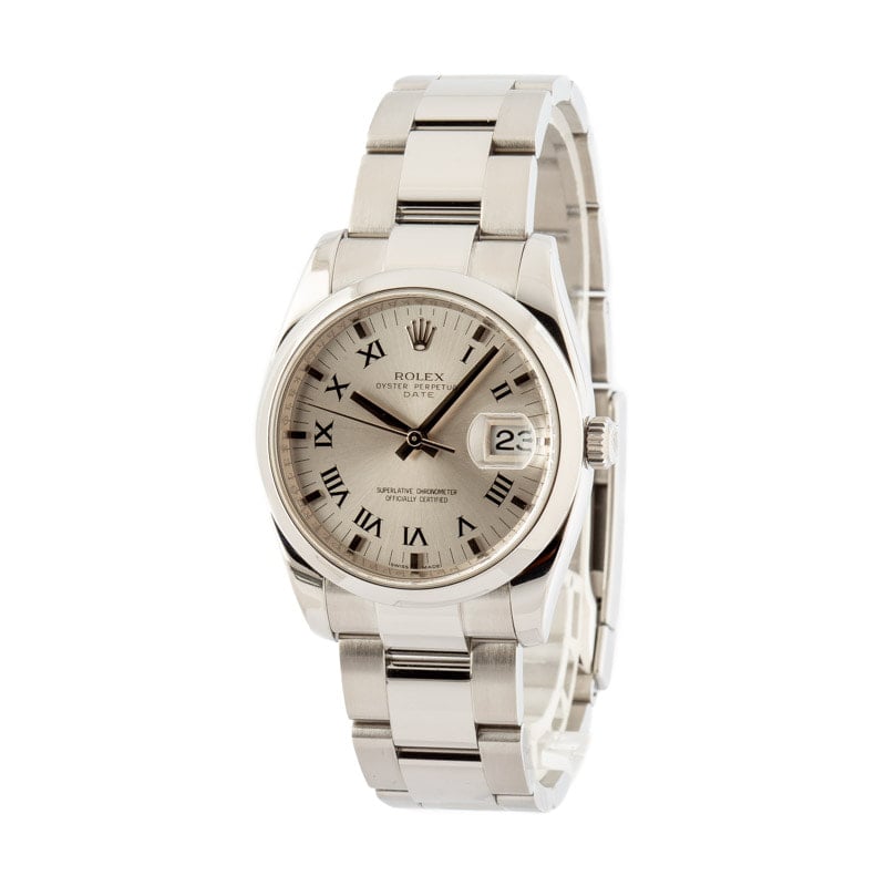 Rolex Date 115200 Silver Dial